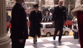 撒切尔夫人葬礼上的车辆，包括女王及其随从用车。